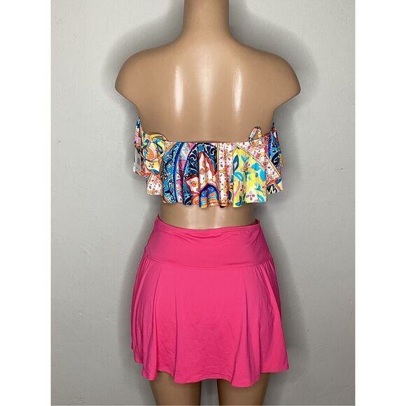 New. La Blanca floral skirted bikini. Large. Retails $169 - Picture 5 of 7